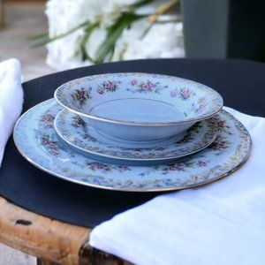 Noritake Porcelain Somerset #531706 Fq Mid-Century Soup Bowl Salad Dinner Plate